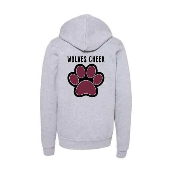 Prairie Ridge Jr. Wolves Cheerleading Youth BELLA Hoodie - Image 3