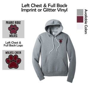 Prairie Ridge Jr. Wolves Cheerleading Adult BELLA Hoodie