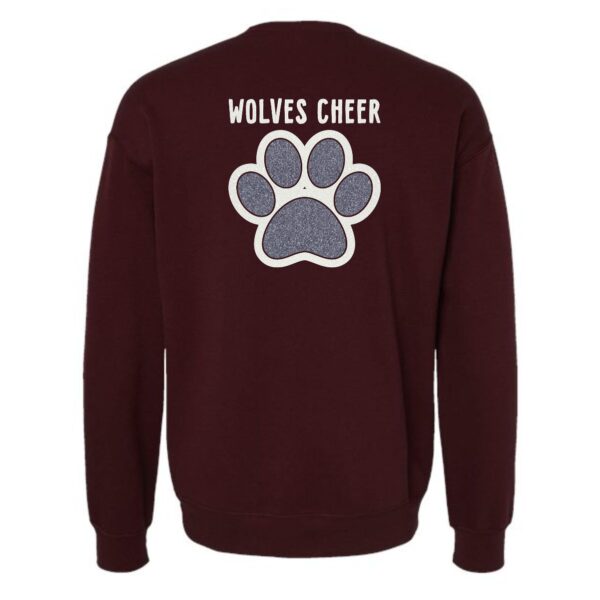 Prairie Ridge Jr. Wolves Cheerleading Adult BELLA Crewneck Sweatshirt - Image 9