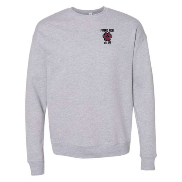 Prairie Ridge Jr. Wolves Cheerleading Adult BELLA Crewneck Sweatshirt - Image 2