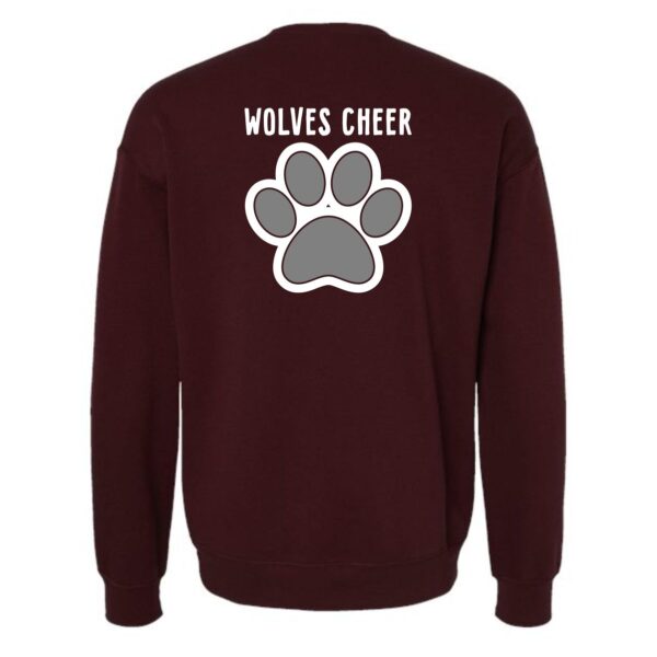 Prairie Ridge Jr. Wolves Cheerleading Adult BELLA Crewneck Sweatshirt - Image 7