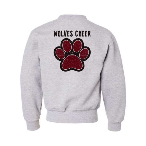 Prairie Ridge Jr. Wolves Cheerleading Youth Crewneck Sweatshirt - Image 5