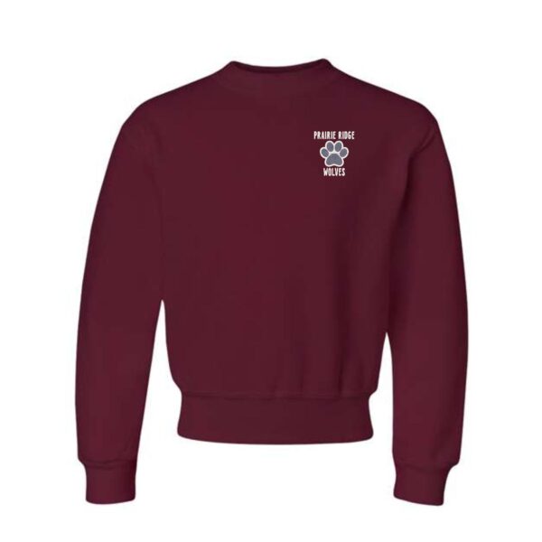 Prairie Ridge Jr. Wolves Cheerleading Youth Crewneck Sweatshirt - Image 8