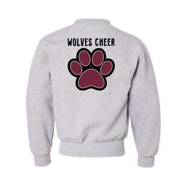 Prairie Ridge Jr. Wolves Cheerleading Youth Crewneck Sweatshirt - Image 3