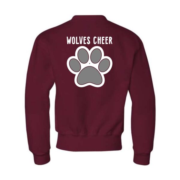 Prairie Ridge Jr. Wolves Cheerleading Youth Crewneck Sweatshirt - Image 7