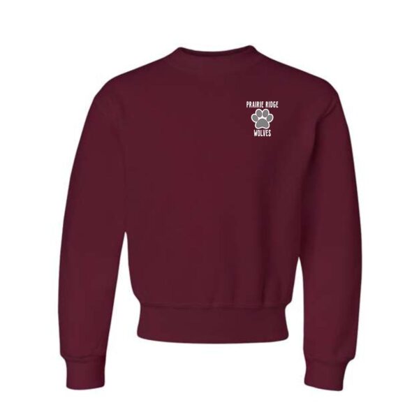 Prairie Ridge Jr. Wolves Cheerleading Youth Crewneck Sweatshirt - Image 6