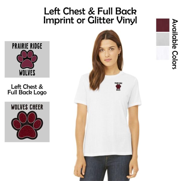 Prairie Ridge Jr. Wolves Cheerleading Ladies BELLA Relaxed Tee