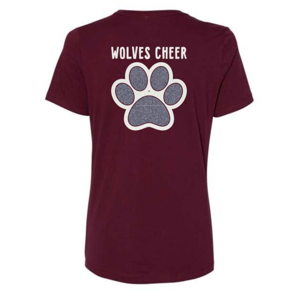 Prairie Ridge Jr. Wolves Cheerleading Ladies BELLA Relaxed Tee - Image 5