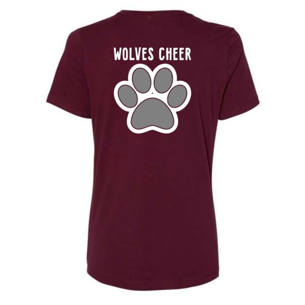 Prairie Ridge Jr. Wolves Cheerleading Ladies BELLA Relaxed Tee - Image 3