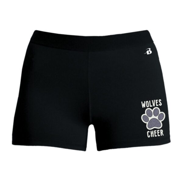 Prairie Ridge Jr. Wolves Cheerleading Ladies & Girls Pro-Compression Shorts - Image 3