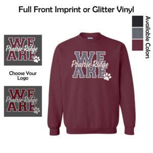 Prairie Ridge Jr. Wolves Cheerleading Adult & Youth Wolves Cheer Crewneck Sweatshirt