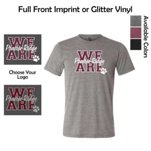 Prairie Ridge Jr. Wolves Cheerleading Adult & Youth BELLA Triblend Tee