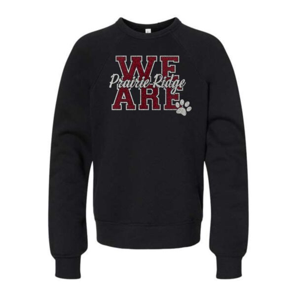 Prairie Ridge Jr. Wolves Cheerleading Youth BELLA Crewneck Sweatshirt - Image 3