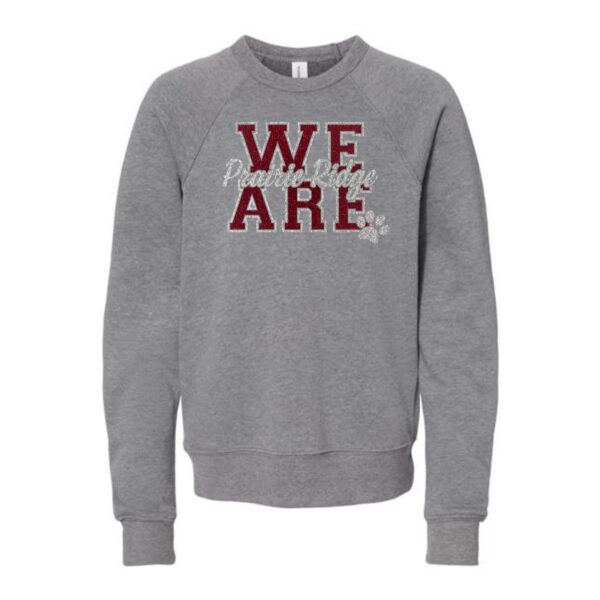 Prairie Ridge Jr. Wolves Cheerleading Youth BELLA Crewneck Sweatshirt - Image 5