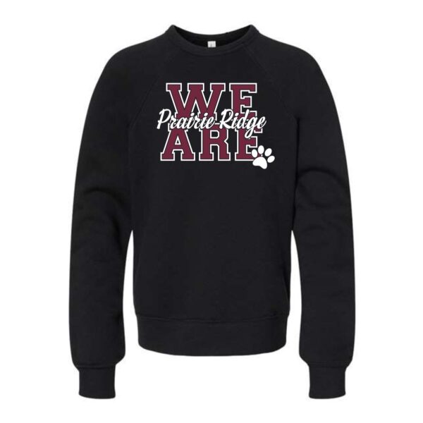 Prairie Ridge Jr. Wolves Cheerleading Youth BELLA Crewneck Sweatshirt - Image 2