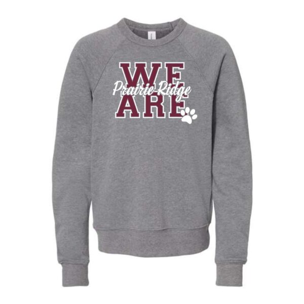 Prairie Ridge Jr. Wolves Cheerleading Youth BELLA Crewneck Sweatshirt - Image 4