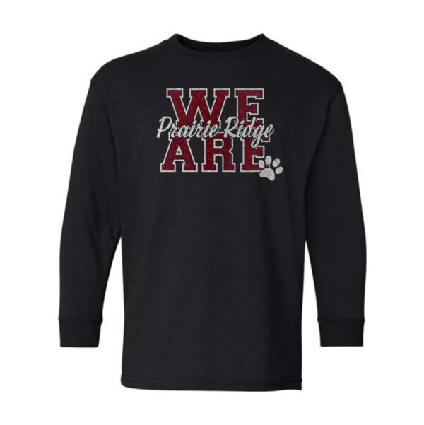 Prairie Ridge Jr. Wolves Cheerleading Youth Long Sleeve T-Shirt - Image 3