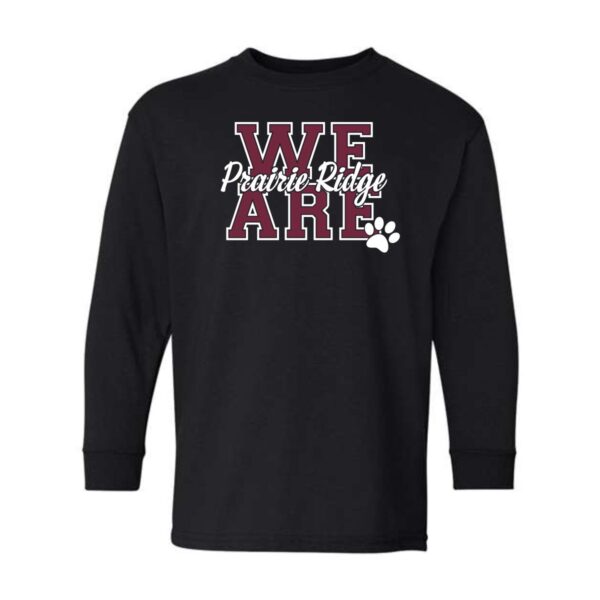 Prairie Ridge Jr. Wolves Cheerleading Youth Long Sleeve T-Shirt - Image 2