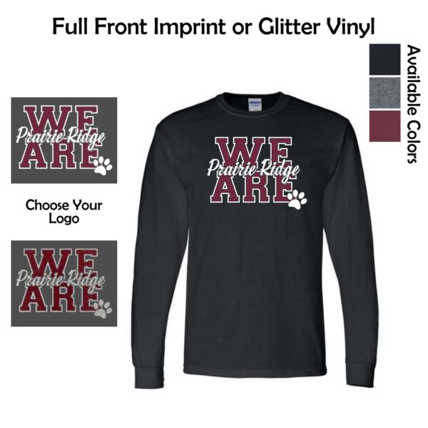 Prairie Ridge Jr. Wolves Cheerleading Adult Long Sleeve T-Shirt