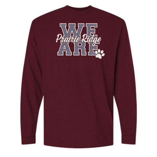 Prairie Ridge Jr. Wolves Cheerleading Adult Long Sleeve T-Shirt - Image 7