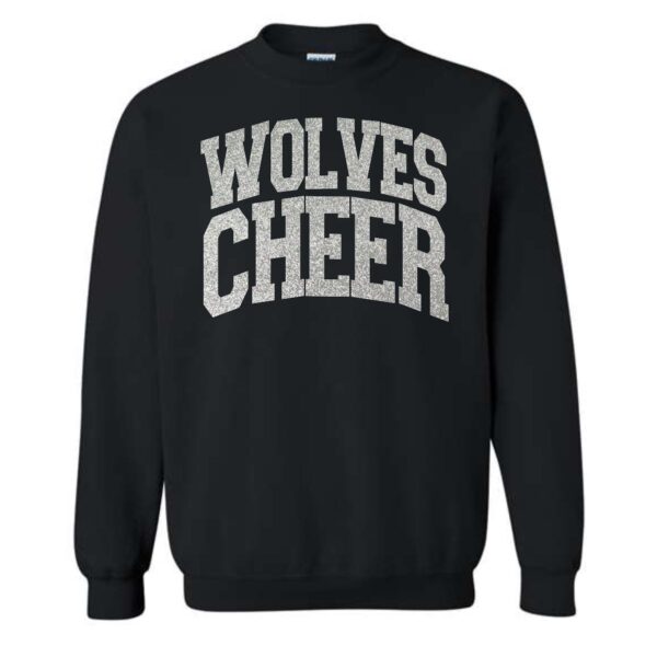 Prairie Ridge Jr. Wolves Cheerleading Adult & Youth Wolves Cheer Crewneck Sweatshirt - Image 3