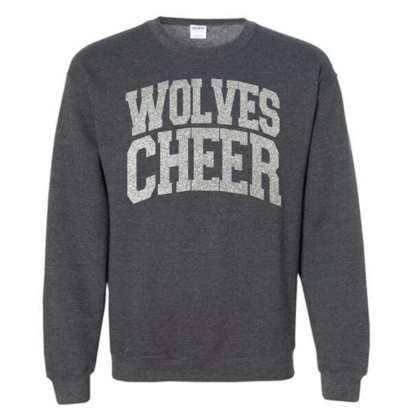 Prairie Ridge Jr. Wolves Cheerleading Adult & Youth Wolves Cheer Crewneck Sweatshirt - Image 5