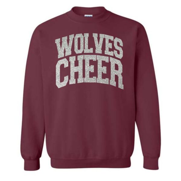 Prairie Ridge Jr. Wolves Cheerleading Adult & Youth Wolves Cheer Crewneck Sweatshirt - Image 7