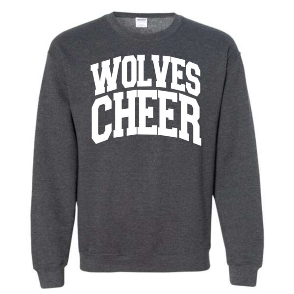 Prairie Ridge Jr. Wolves Cheerleading Adult & Youth Wolves Cheer Crewneck Sweatshirt - Image 4