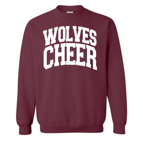 Prairie Ridge Jr. Wolves Cheerleading Adult & Youth Wolves Cheer Crewneck Sweatshirt - Image 6