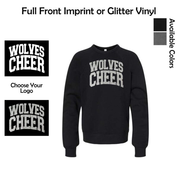 Prairie Ridge Jr. Wolves Cheerleading Youth BELLA Crewneck Sweatshirt