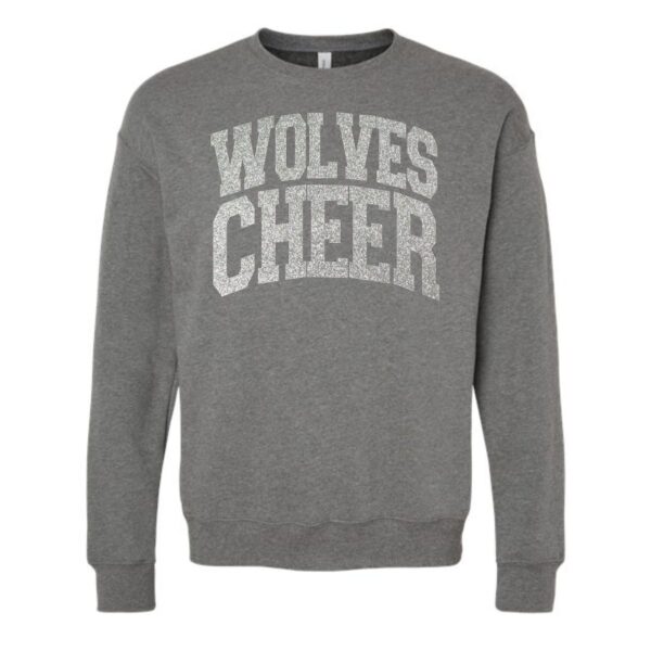 Prairie Ridge Jr. Wolves Cheerleading Adult BELLA Crewneck Sweatshirt - Image 5