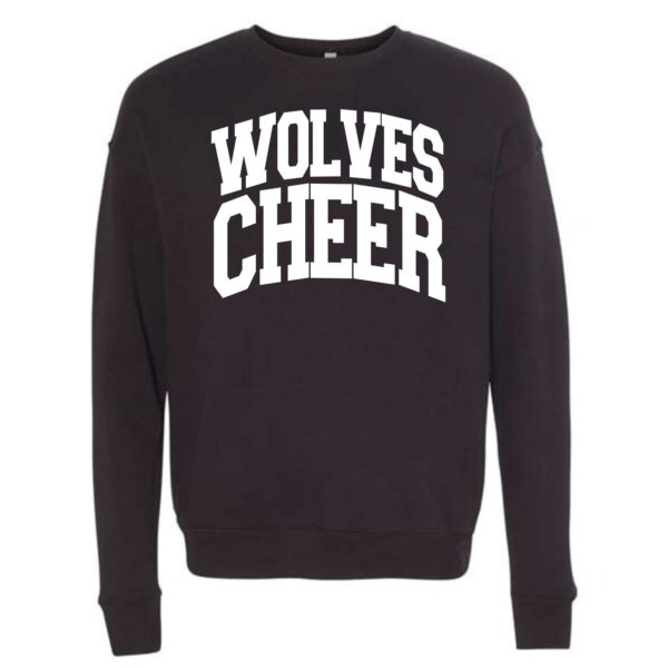 Prairie Ridge Jr. Wolves Cheerleading Adult BELLA Crewneck Sweatshirt - Image 2