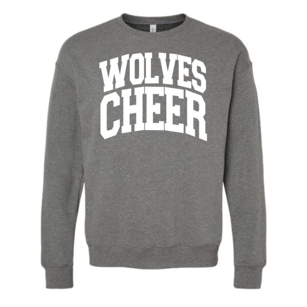 Prairie Ridge Jr. Wolves Cheerleading Adult BELLA Crewneck Sweatshirt - Image 4