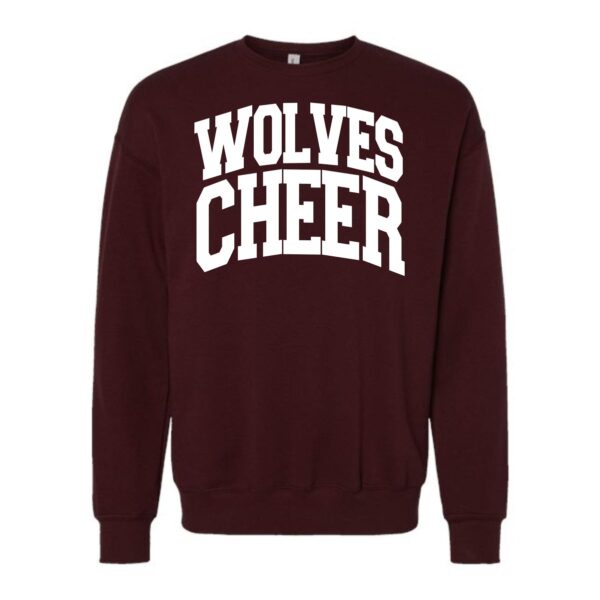 Prairie Ridge Jr. Wolves Cheerleading Adult BELLA Crewneck Sweatshirt - Image 6