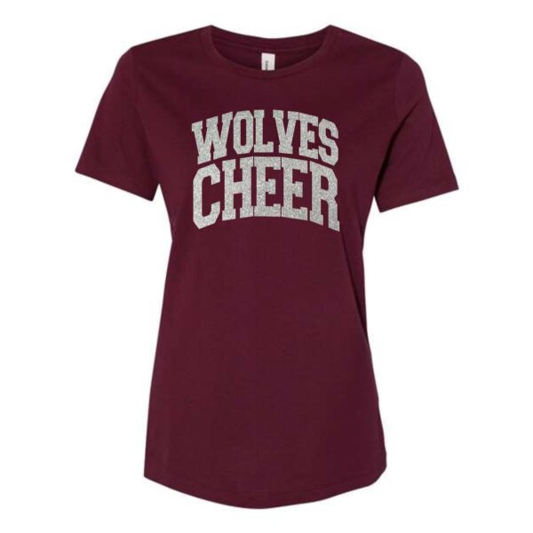 Prairie Ridge Jr. Wolves Cheerleading Ladies BELLA Relaxed Tee - Image 7