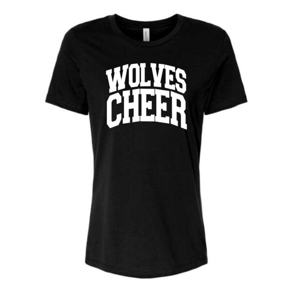 Prairie Ridge Jr. Wolves Cheerleading Ladies BELLA Relaxed Tee - Image 4