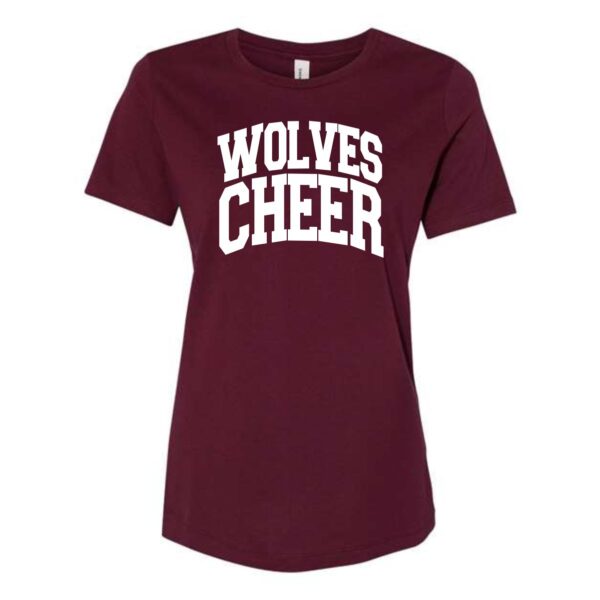 Prairie Ridge Jr. Wolves Cheerleading Ladies BELLA Relaxed Tee - Image 6