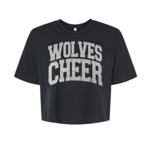 Prairie Ridge Jr. Wolves Cheerleading Ladies BELLA Jersey Crop Tee - Image 3