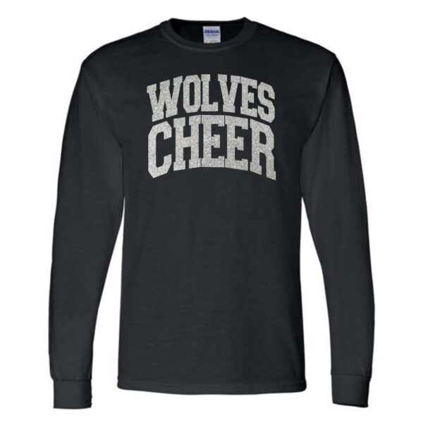 Prairie Ridge Jr. Wolves Cheerleading Adult Long Sleeve T-Shirt - Image 3