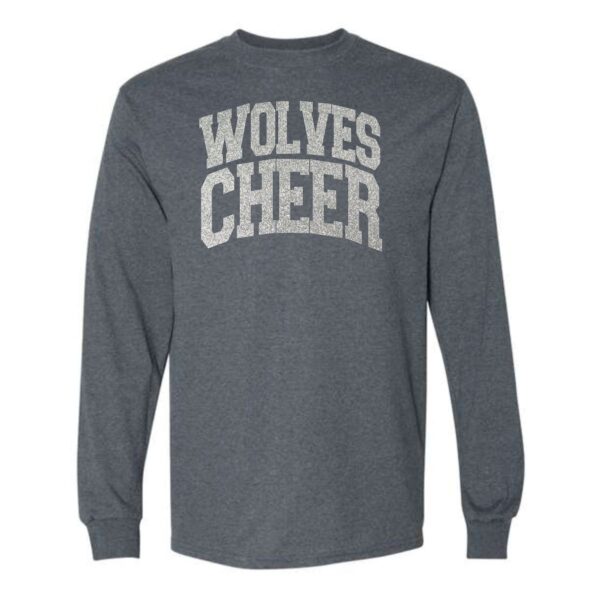 Prairie Ridge Jr. Wolves Cheerleading Adult Long Sleeve T-Shirt - Image 5