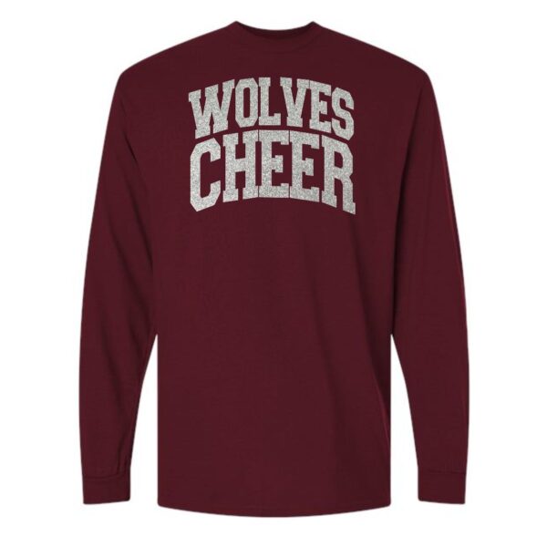 Prairie Ridge Jr. Wolves Cheerleading Adult Long Sleeve T-Shirt - Image 7