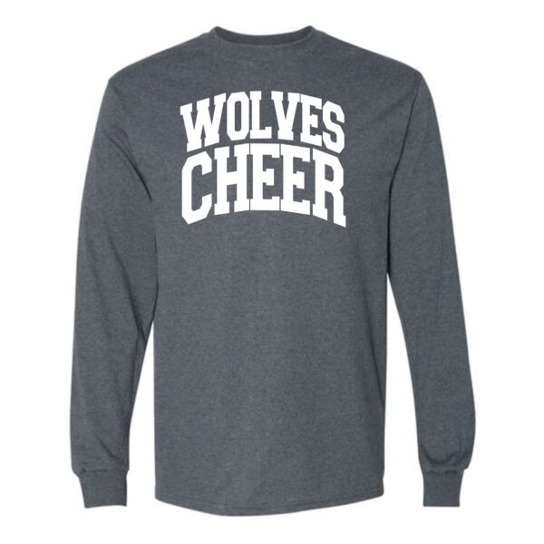 Prairie Ridge Jr. Wolves Cheerleading Adult Long Sleeve T-Shirt - Image 4