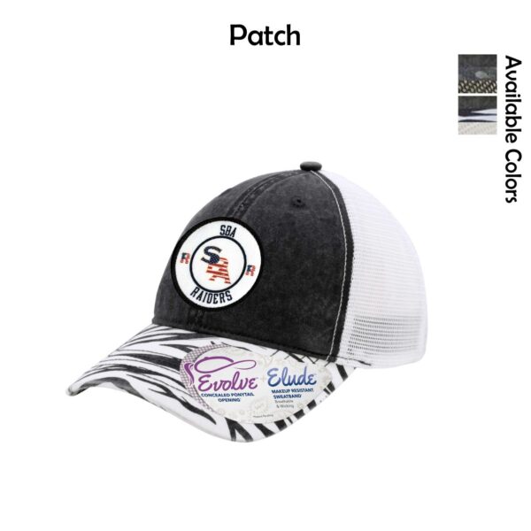 SBA Raiders Ladies Printed Visor with Mesh Back Cap