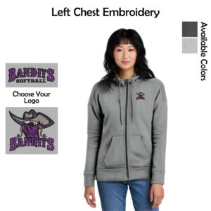 Bandits Softball Ladies Full-Zip Hoodie