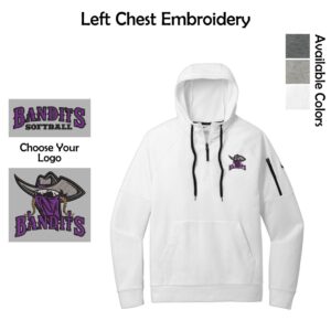 Bandits Softball Adult Nike 1/4-Zip Fleece Hoodie