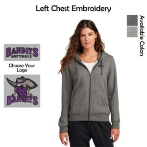 Bandits Softball Ladies Nike Full-Zip Hoodie