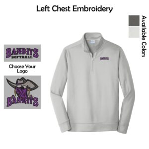 Bandits Softball Adult Performance 1/4-Zip Sweatshirt