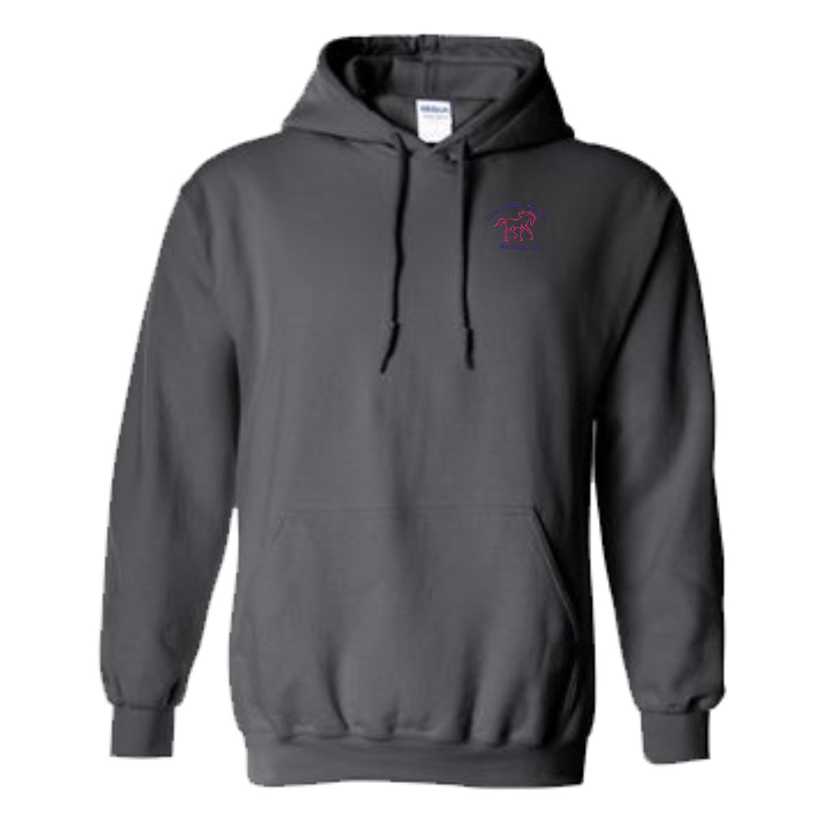 Coral Ridge Stables Heavy Blend Hooded Sweatshirt with Left Chest Embroidery - Image 2