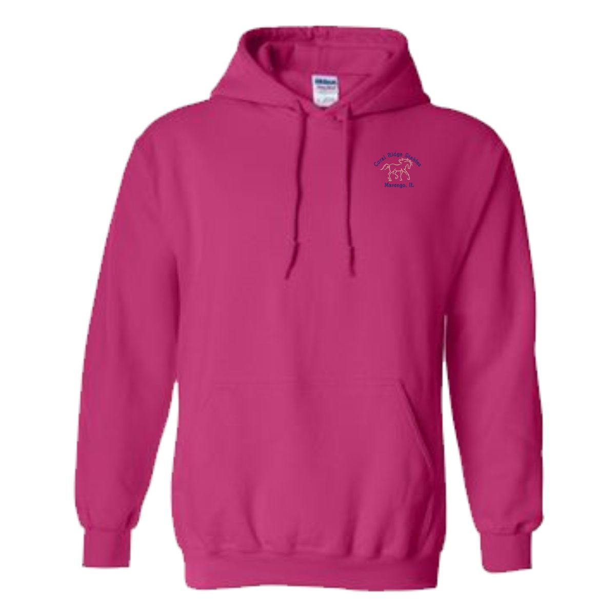 Coral Ridge Stables Heavy Blend Hooded Sweatshirt with Left Chest Embroidery - Image 3