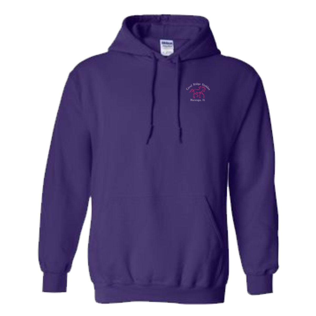 Coral Ridge Stables Heavy Blend Hooded Sweatshirt with Left Chest Embroidery - Image 4